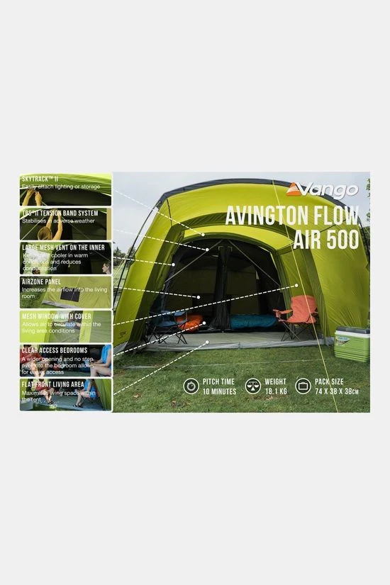 Vango Avington Flow Air 500 Tent 4 Vango Avington Flow Air 500 Tent - Afbeelding 4